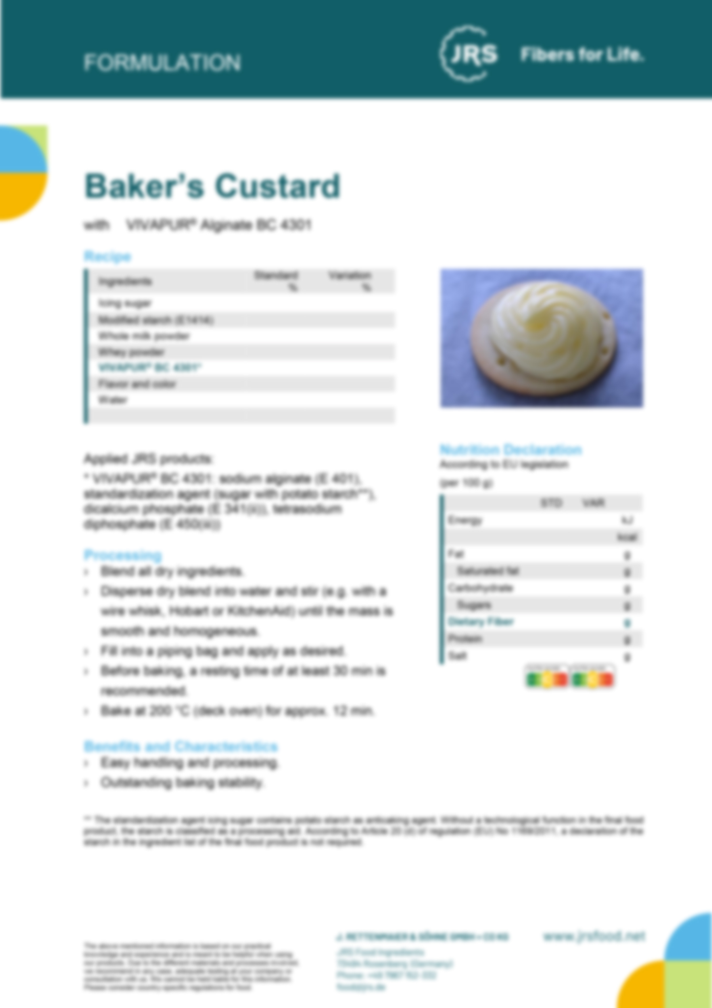 Bäckercreme