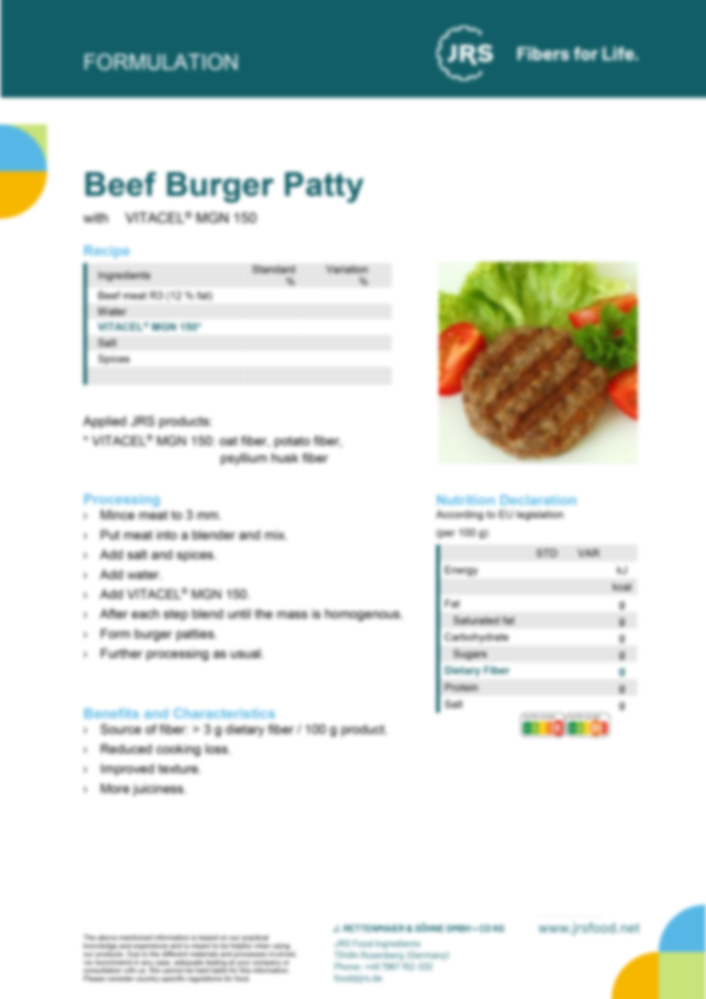 Rinder Burger Pattie